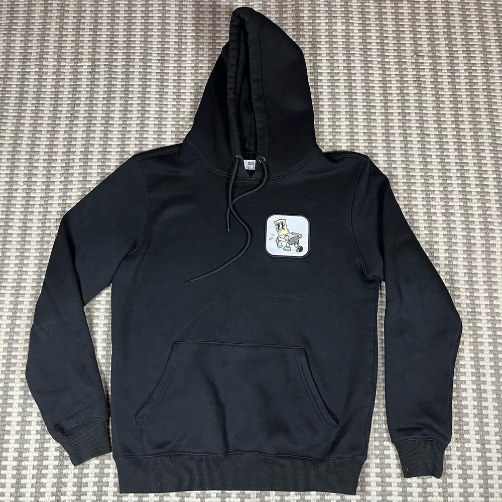 The Simpsons Bart Black Pullover Hoodie Men’s Sz S Preowned